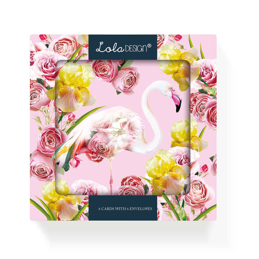 Flamingo Notecards Pack 6