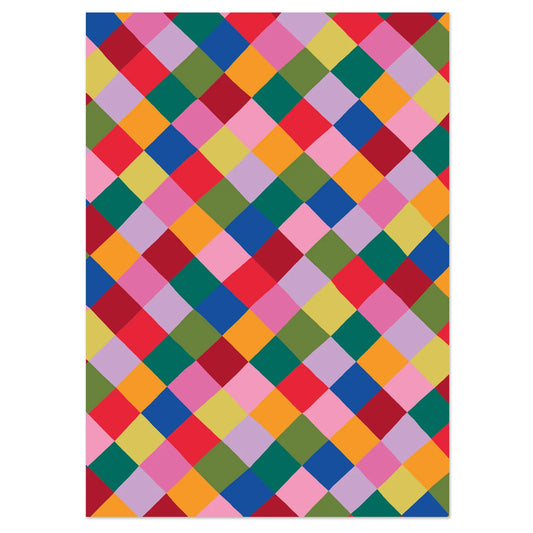 Christmas Harlequin Wrapping Paper