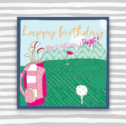 Women's Golf - Happy Birthday Greeting Card