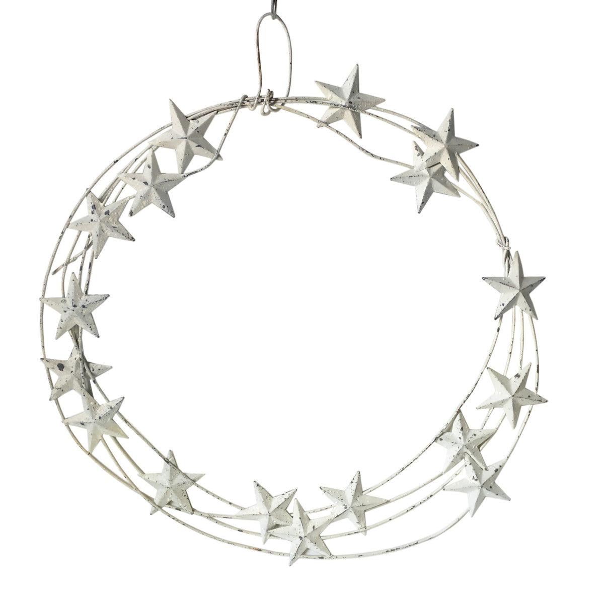 WHITE CHRISTMAS STAR WREATH