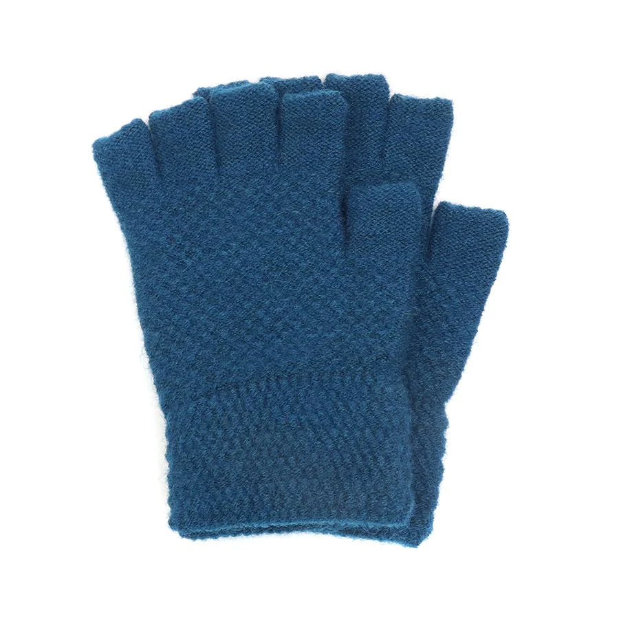 TEAL LADIES FINGERLESS GLOVES