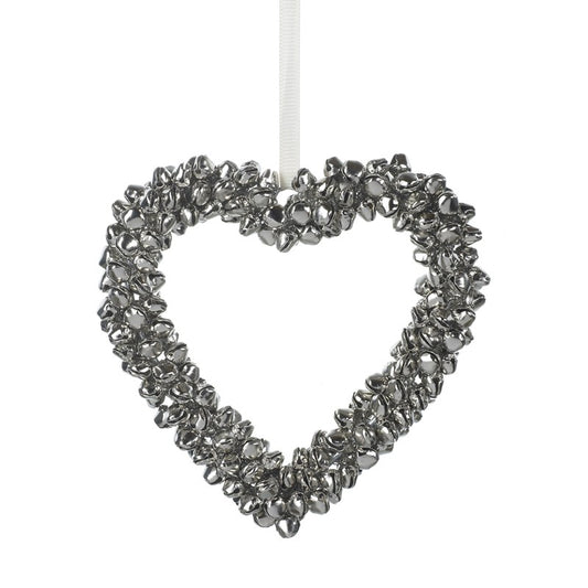 METAL HANGING BELLS -  HEART