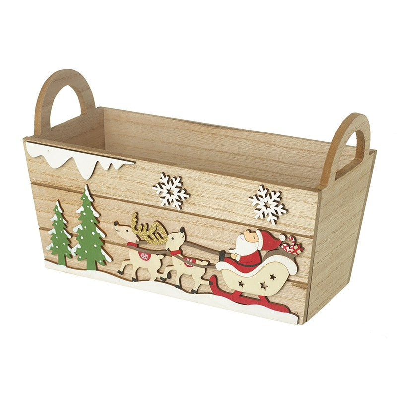Santa on Sleigh & Snowflake