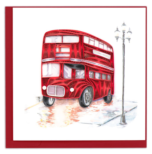 Quilling Cards Red London Bus