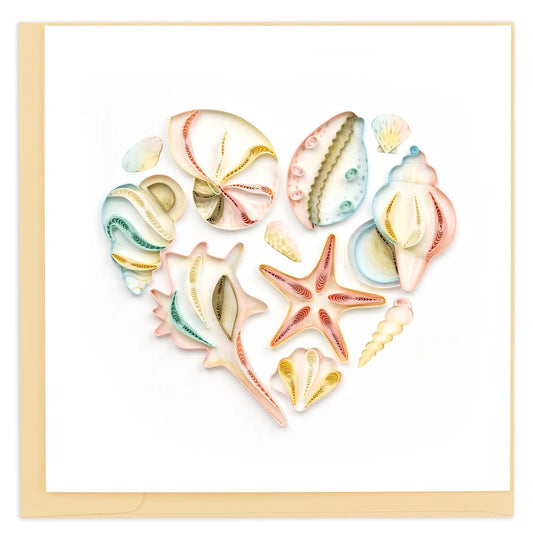 Quilling Cards Sea Shell Heart