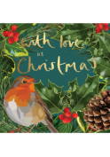 Christmas Botanical Gold Robin
