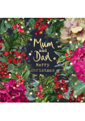 Christmas Wreath Foiled Mum and Dad