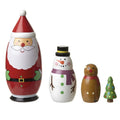 SANTA WOODEN NESTING XMAS SET