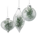 FROSTED HANGING FIR TREE DECORATION