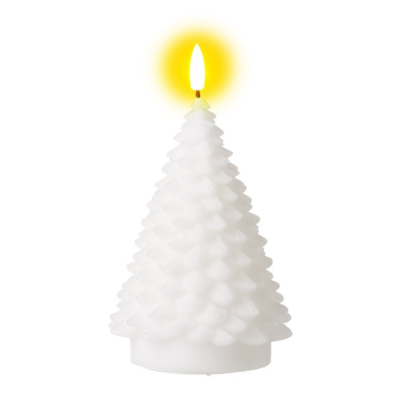 WHITE WAX TREE BATTERY CANDLE LARGE