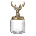 DEER TOP GLASS JAR