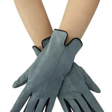 Classic Suede Touchscreen Gloves Powder Blue