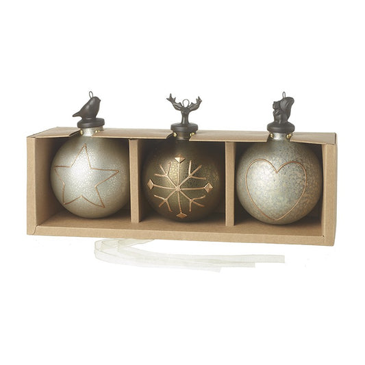 PEARL GLASS BAUBLE WITH HEADS