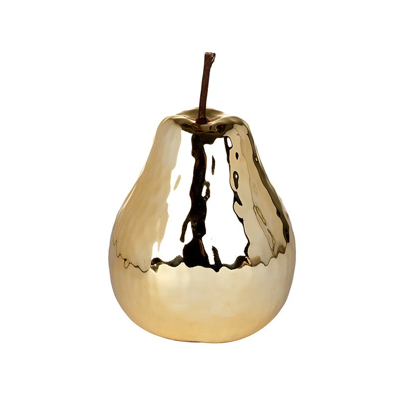 CERAMIC GOLDEN PEAR DECORATION