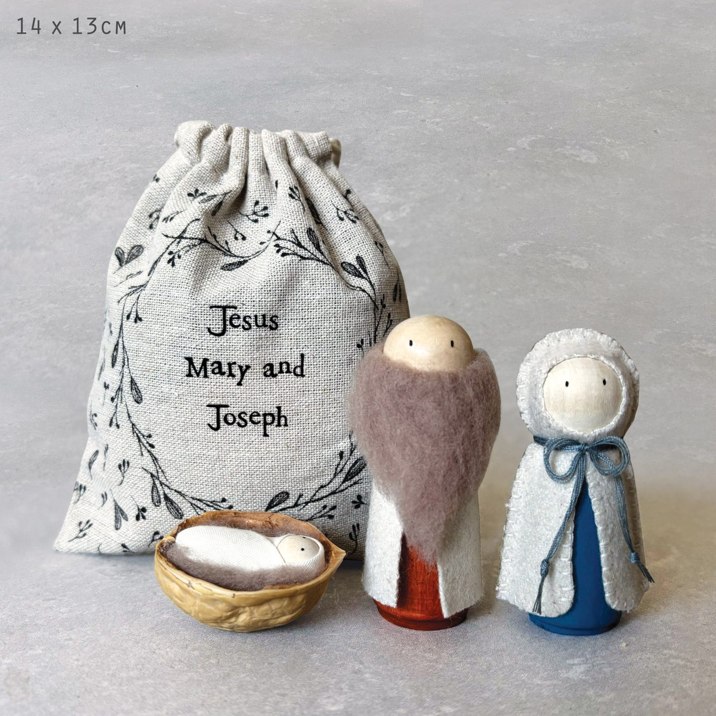 Bagged- Nativity Joseph, Mary and Jesus