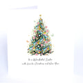 To a Wonderful Sister - Christ,mas hand glittered