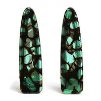 Teal mottled effect hair clips