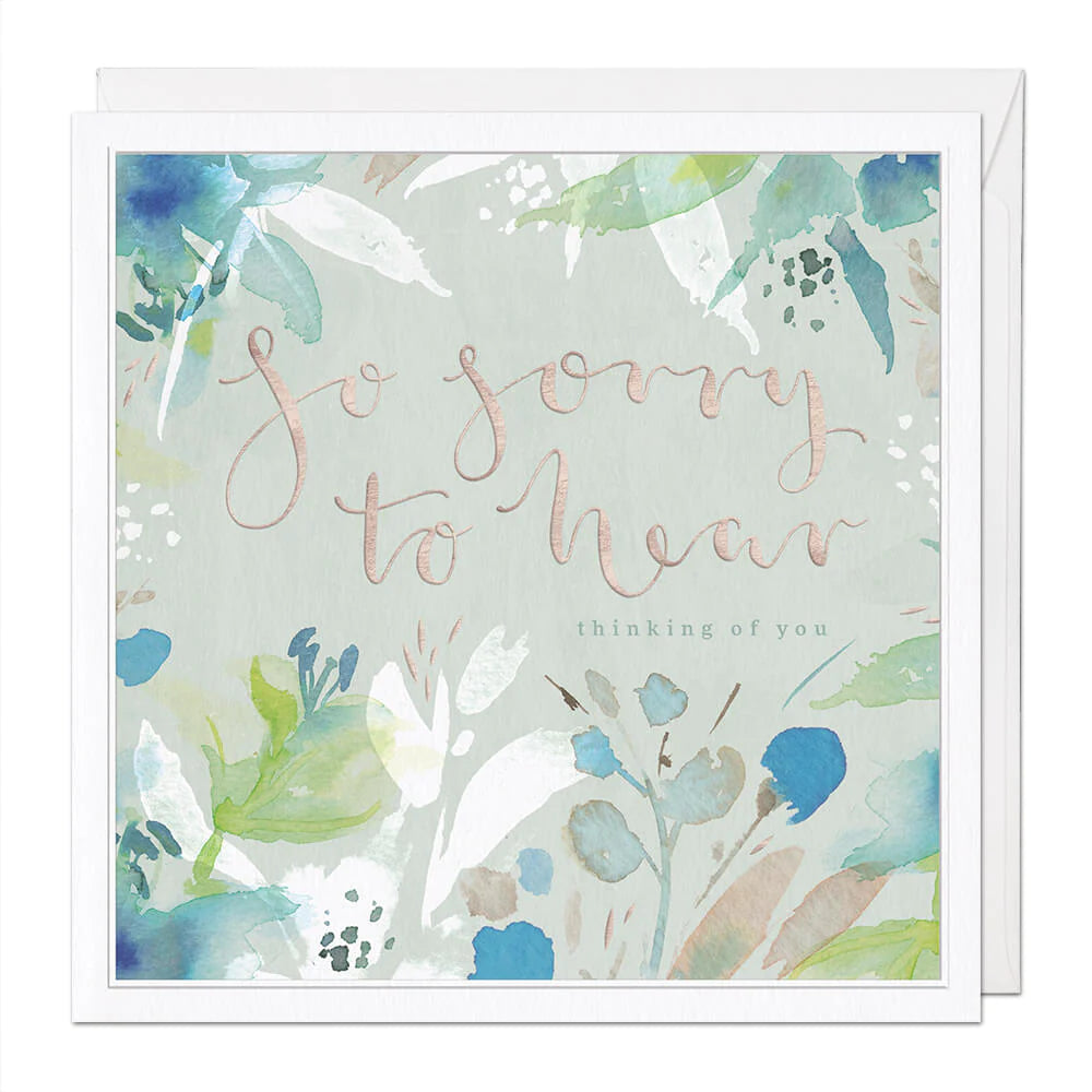 So Sorry To Hear Luxury Sympathy Card