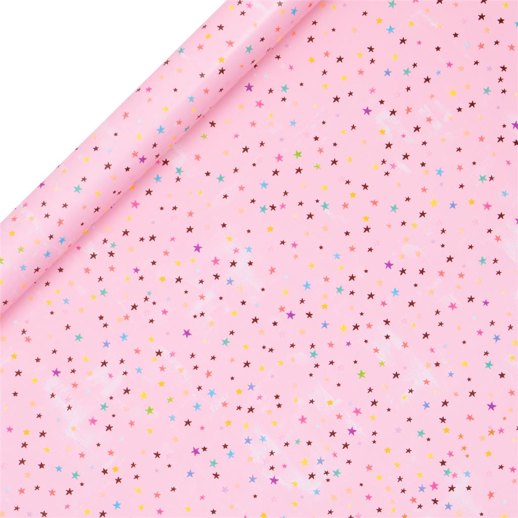 Roll Wrap 4M STARS PINK