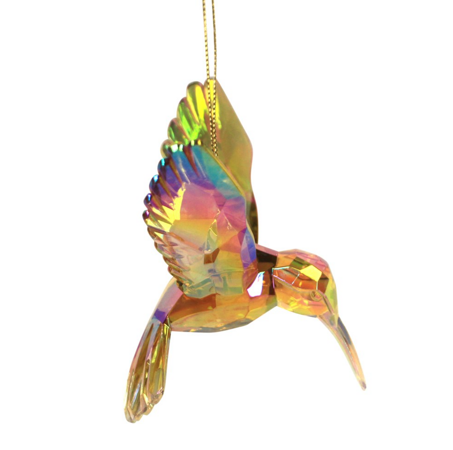 Acrylic Dec - Amber Iridescent Hummingbird