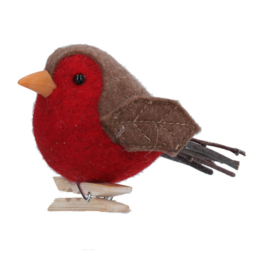 Wool Dec - Robin on Peg