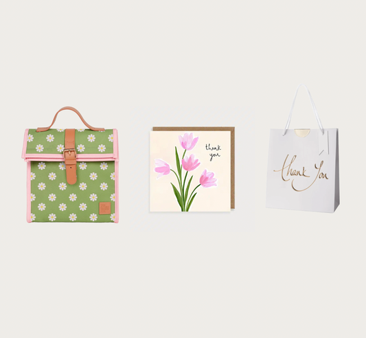 Thankyou Floral Card, Lunch Bag & Gift Bag Gift