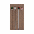 Pack/4 Metal Drinks Stirrers - Christmas INCL 2 FROM LAST YEAR REDUCED PRICE