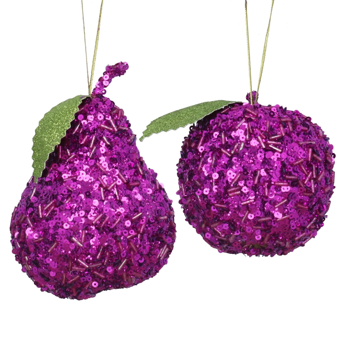 Acrylic Dec 9cm - Cerise Sequin Fruit