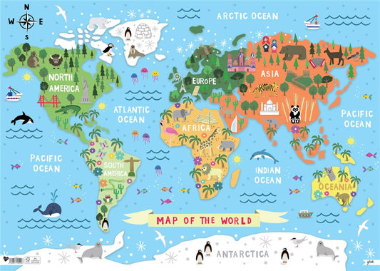 Single Sheet Gift WRAP AROUND THE WORLD