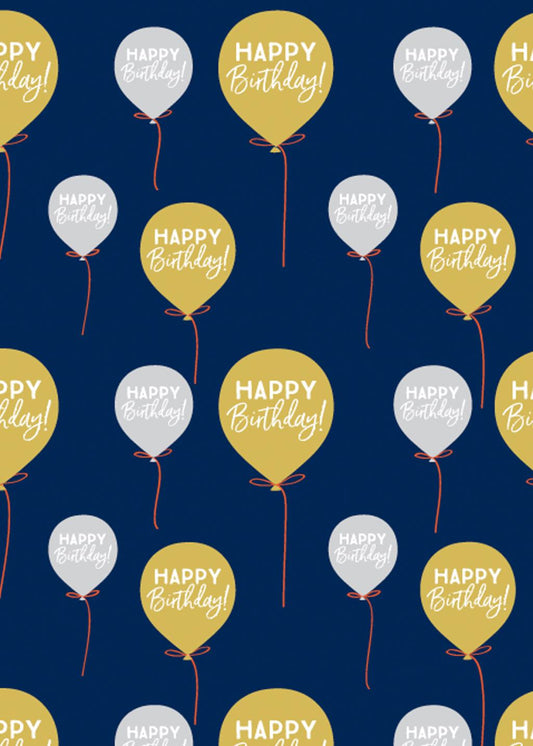 Single Sheet Gift WRAP BIRTHDAY BALLOONS