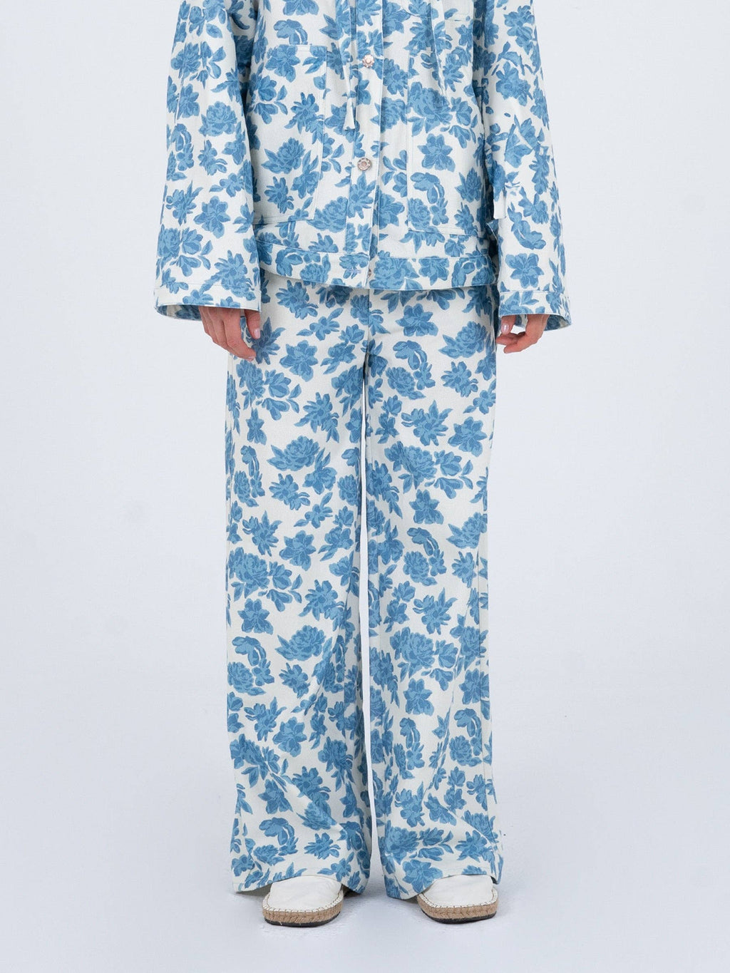 Brook Flower Printed Denim Jeans: M