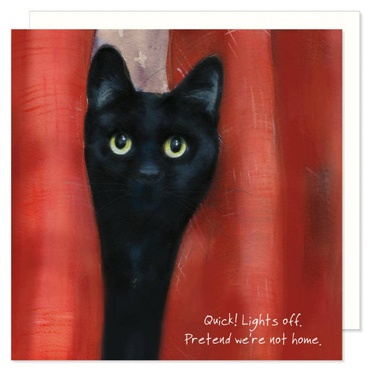 Funny Black Cat Greeting Card