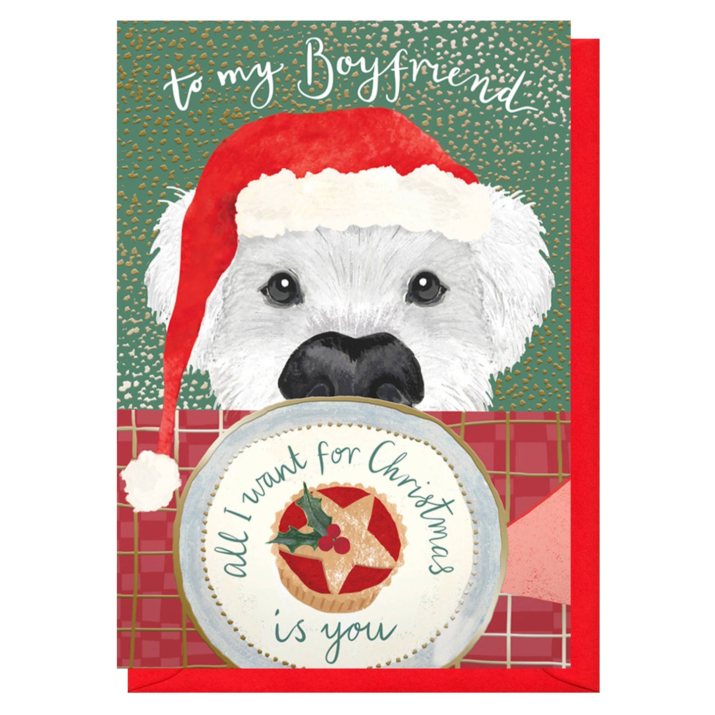 Boyfriend  Christmas Dog Card
