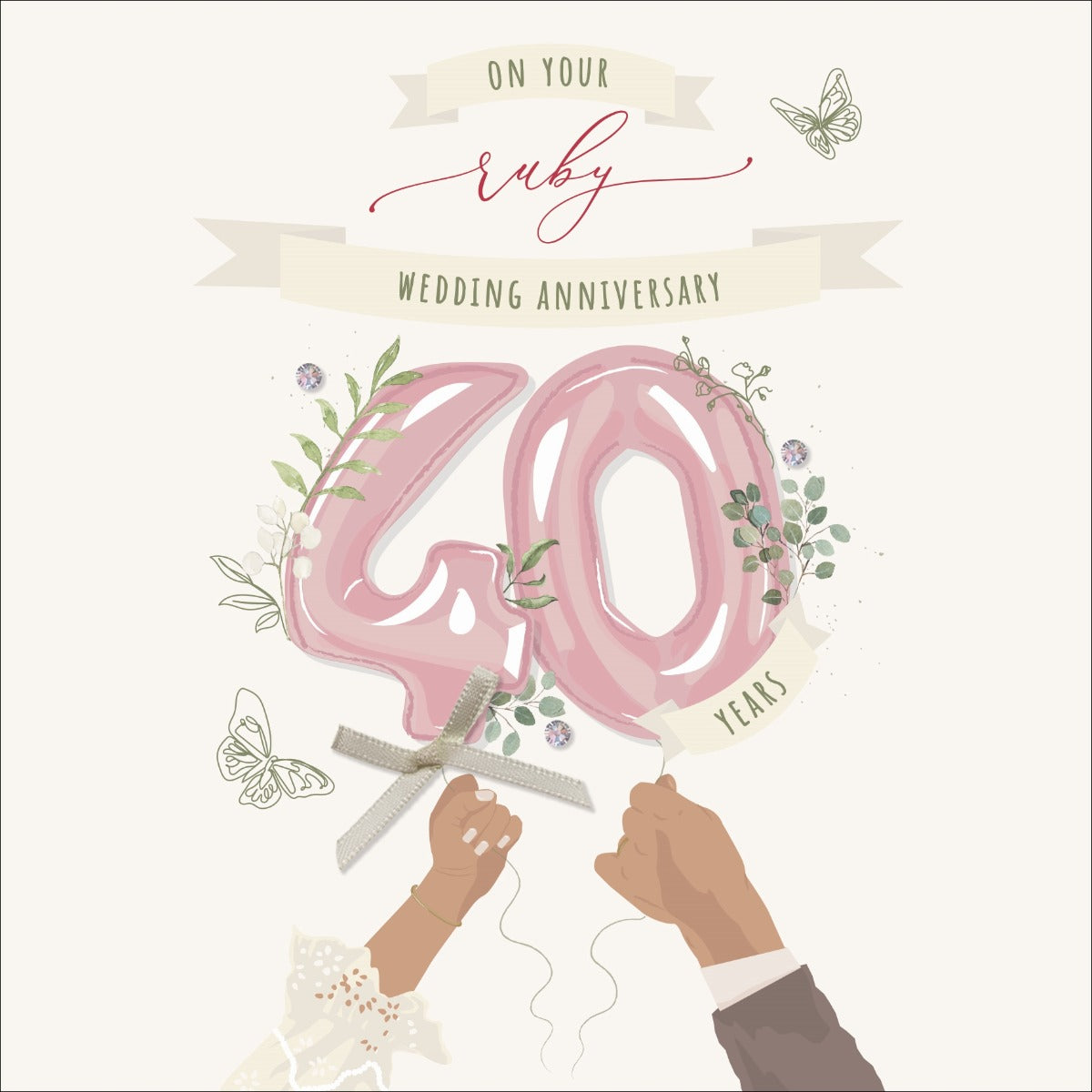 On your Ruby Wedding Anniversary, 40 Years