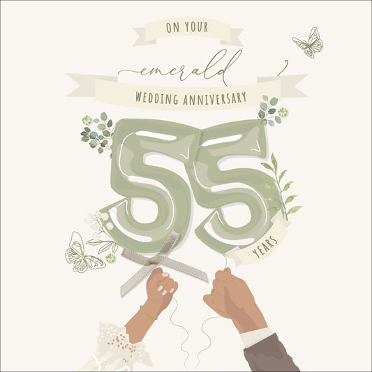 On your Emerald Wedding Anniversary, 55 Years