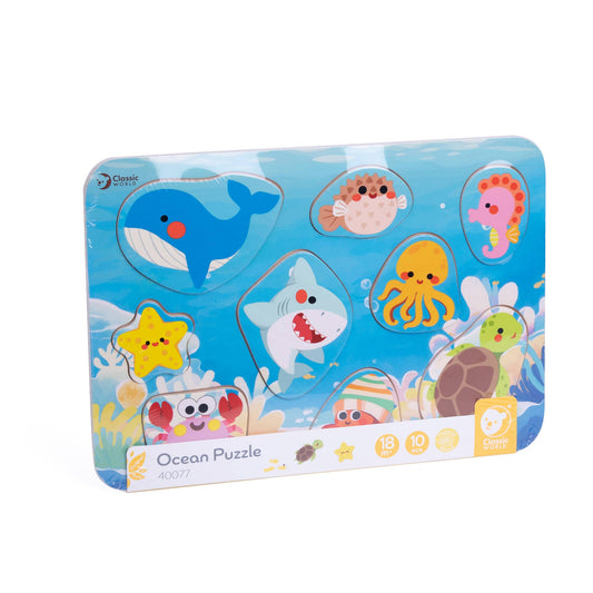 Classic World Ocean Puzzle Wooden FSC Jigsaw Puzzle for Kids