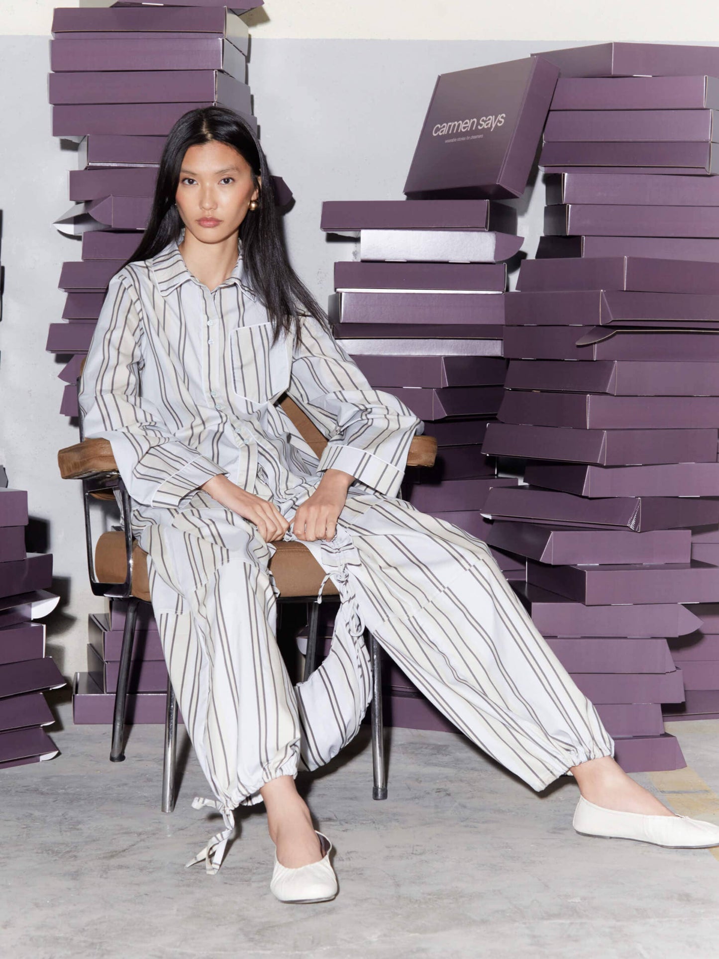 FOMO striped shirt: M