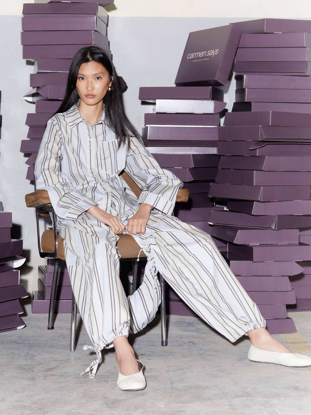 FOMO striped shirt: M