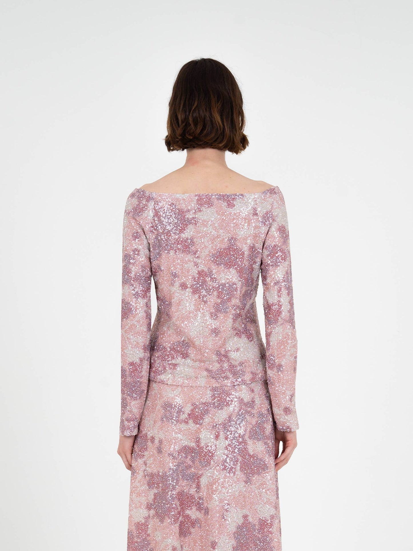 Star Printed Sequin Top: M