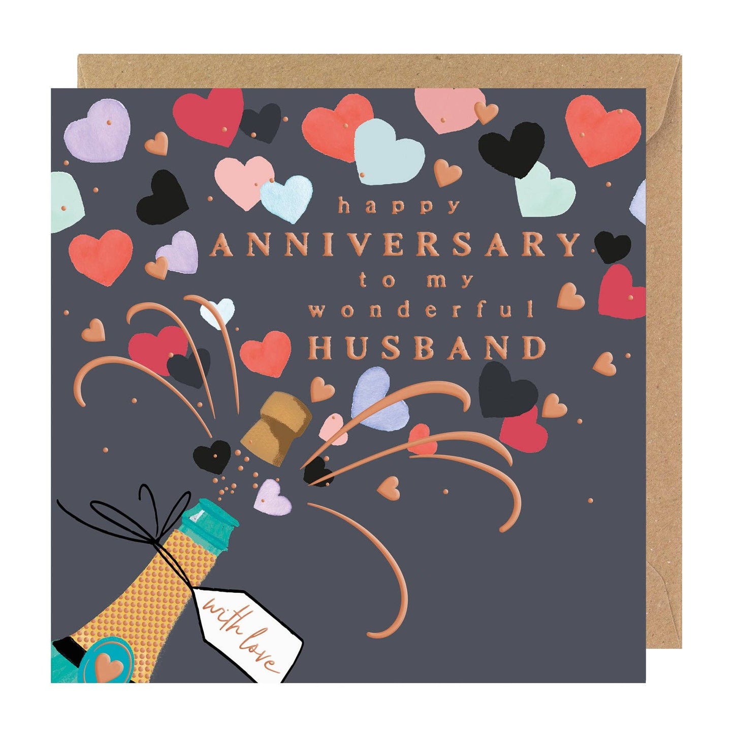 Happy Anniversary Husband - Champagne Bottle