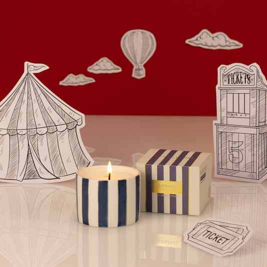 Carnival: Magician Navy Votive Candle - Oud & Leather