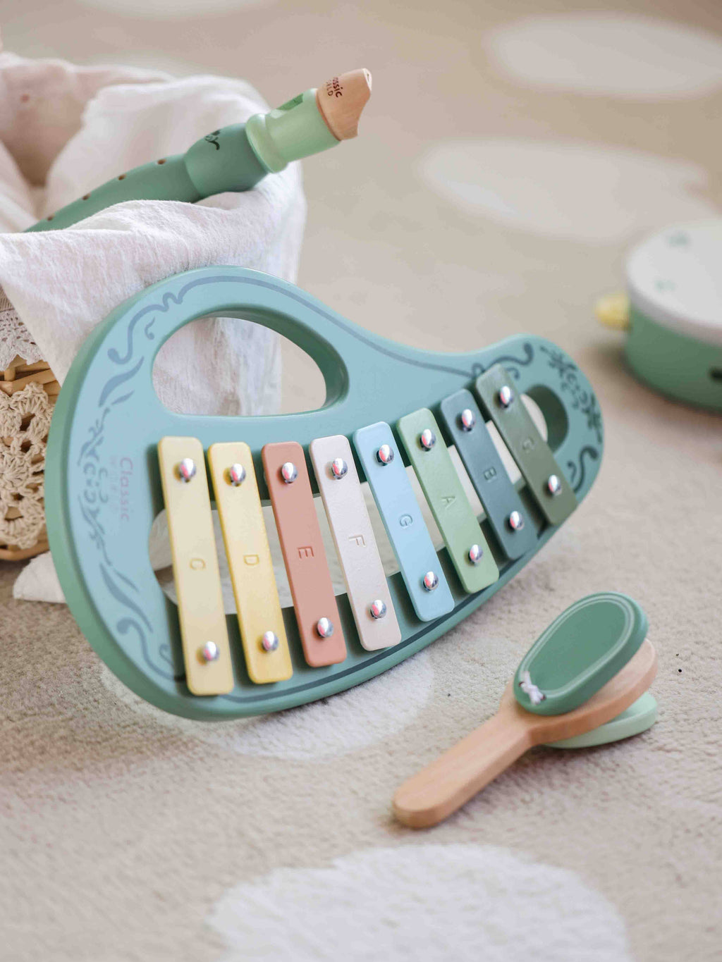 Classic World Vintage Xylophone Wooden Musical Instrument