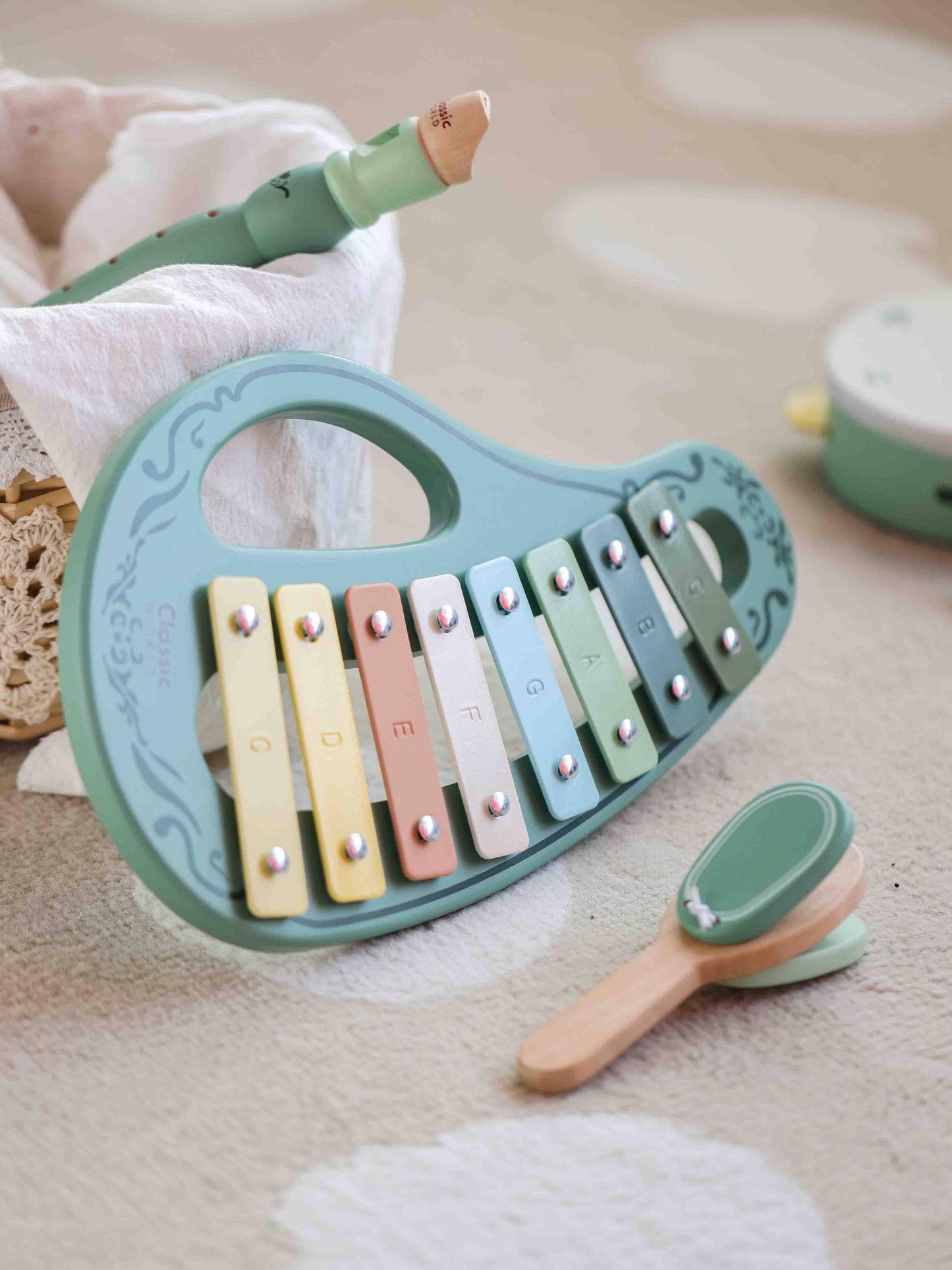 Classic World Vintage Xylophone Wooden Musical Instrument