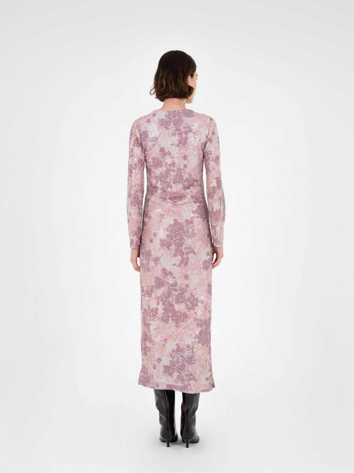 Star Printed Sequin Dress: S