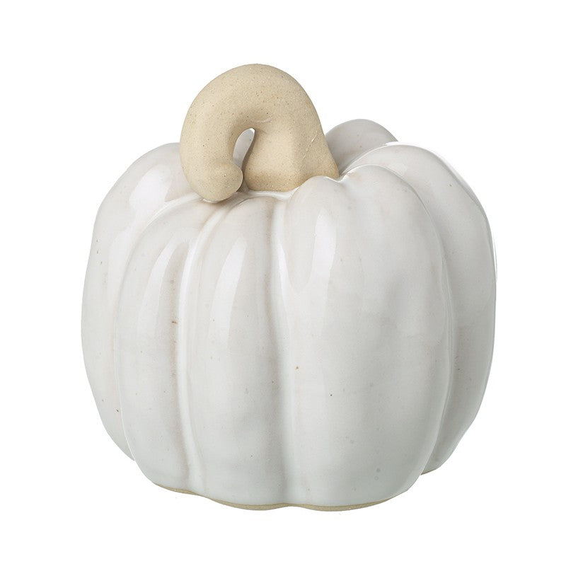 CERAMIC WHITE PUMPKIN