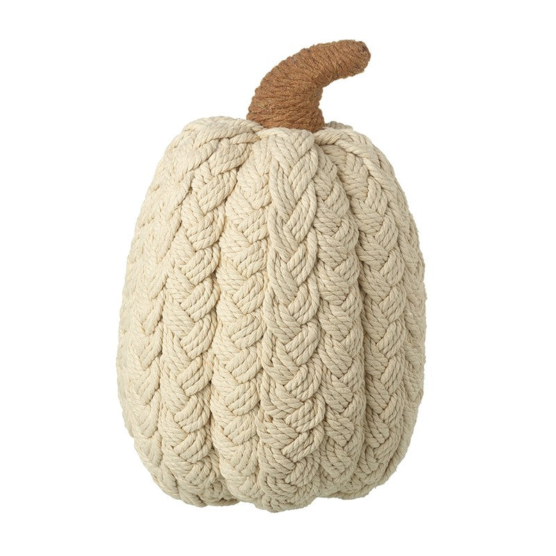 Tall Cream Natural Pumpkin Decoration