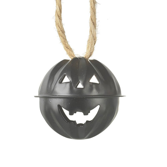 HALLOWEEN METAL PUMPKIN BELL 5CM BLACK
