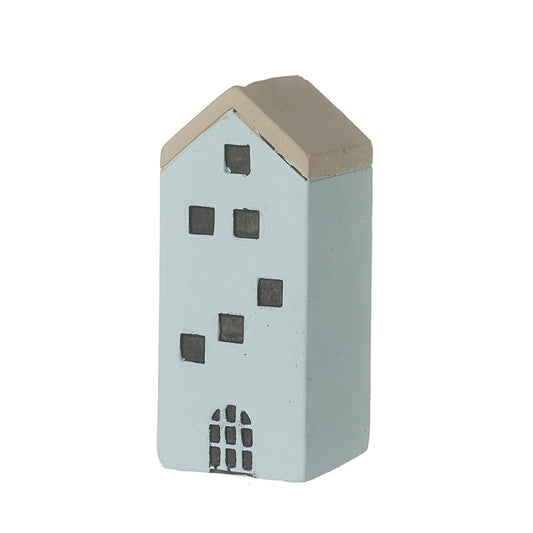 Cement Turquoise House Ornament