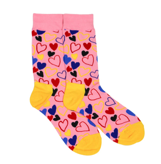 Pink Heart Socks