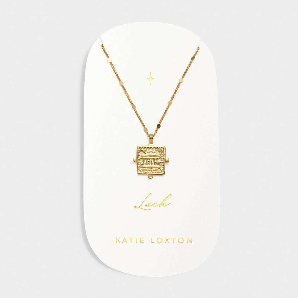 'Luck' Waterproof Gold Antique Coin Necklace